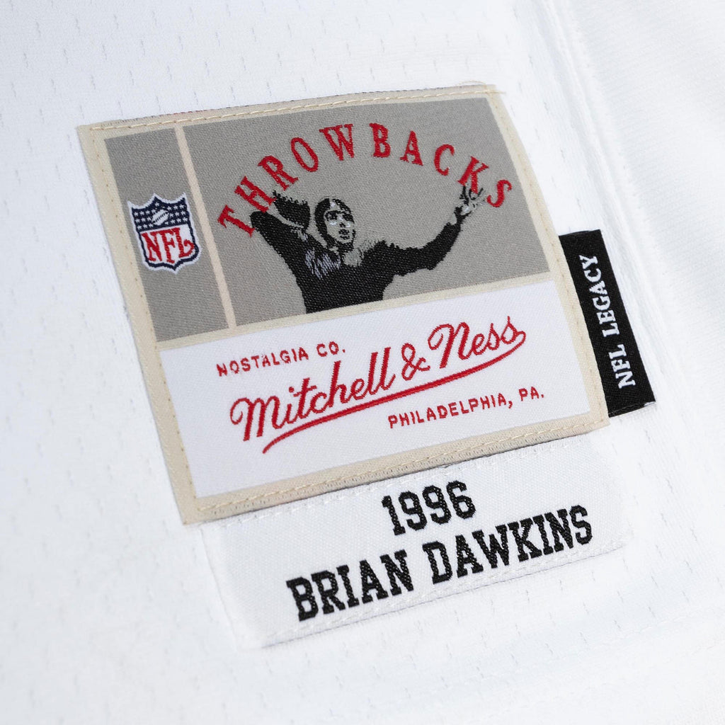 Mens Mitchell & Ness NFL WHITE JERSEY EAGLES 1996 BRIAN DAWKINS