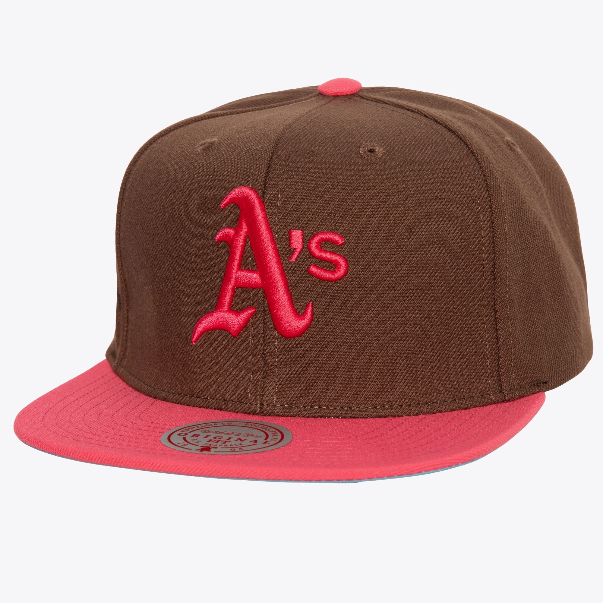 MENS MITCHELL & NESS MLB THE DAMN SNAPBACK COOP ATHLETICS - BROWN