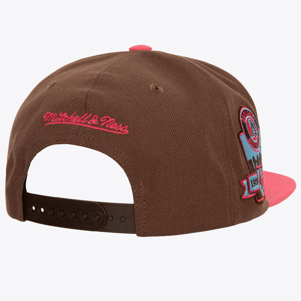 MENS MITCHELL & NESS MLB THE DAMN SNAPBACK COOP ATHLETICS - BROWN