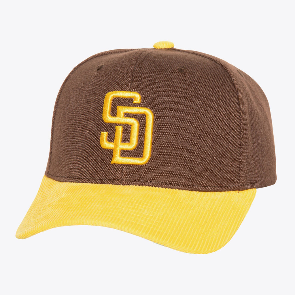 MENS MITCHELL & NESS MLB CORD PRO SNAPBACK PADRES