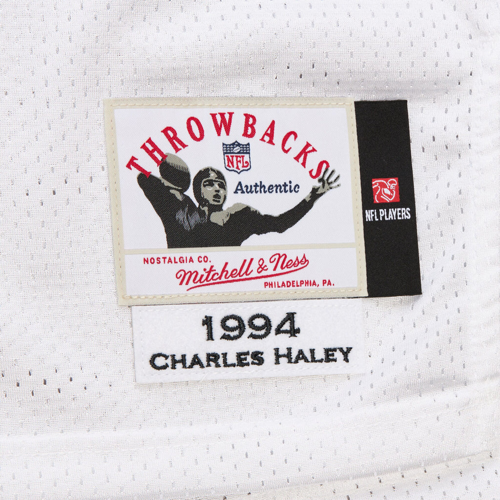 Mens Mitchell & Ness NFL WHITE JERSEY COWBOYS 1994 CHARLES HALEY