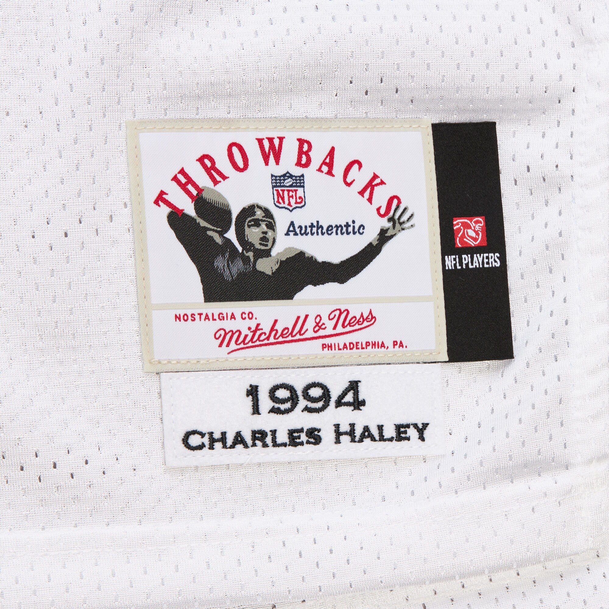 Mens Mitchell & Ness NFL WHITE JERSEY COWBOYS 1994 CHARLES HALEY