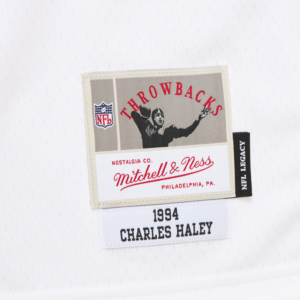 MENS MITCHELL & NESS NFL WHITE JERSEY COWBOYS 1994 CHARLES HALEY