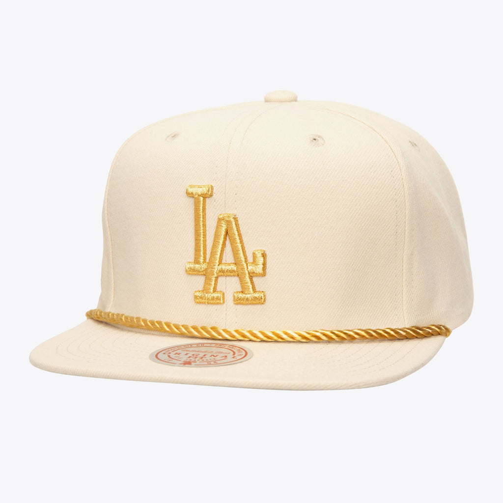 MENS MITCHELL & NESS MLB GOLDEN IVORY SNAPBACK DODGERS
