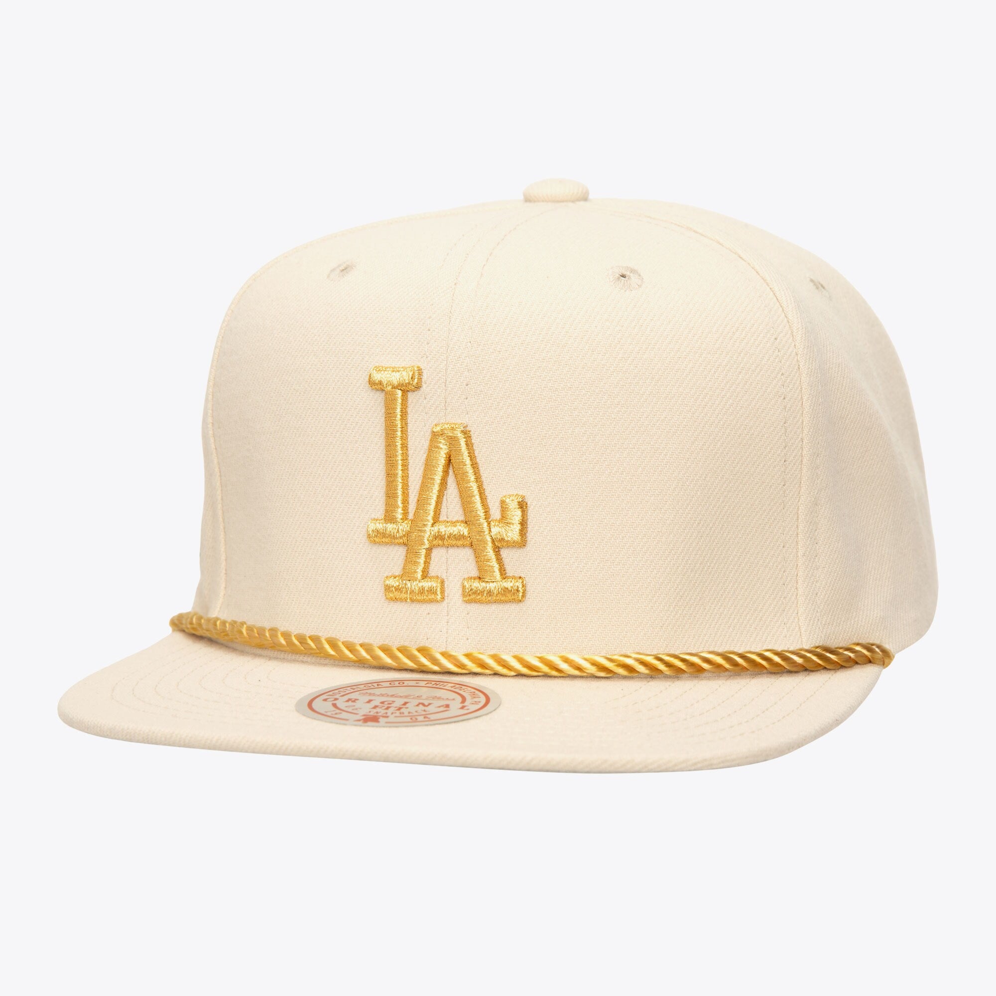 MENS MITCHELL & NESS MLB GOLDEN IVORY SNAPBACK DODGERS