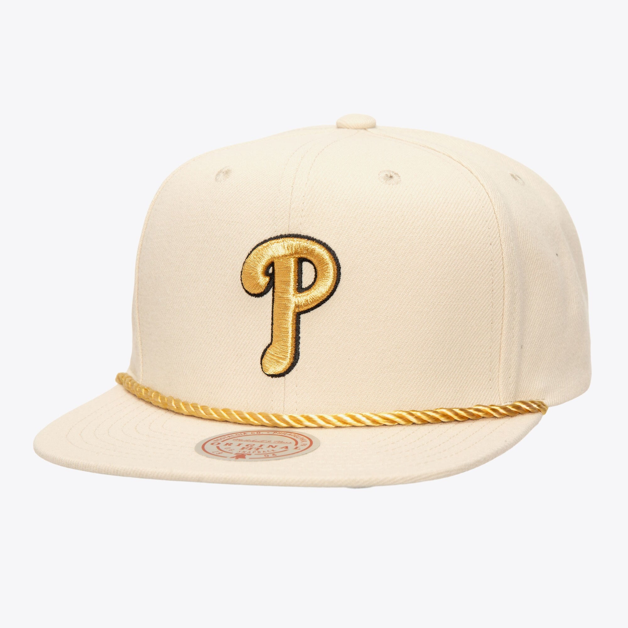 Mens Mitchell & Ness MLB GOLDEN IVORY SNAPBACK PHILLIES