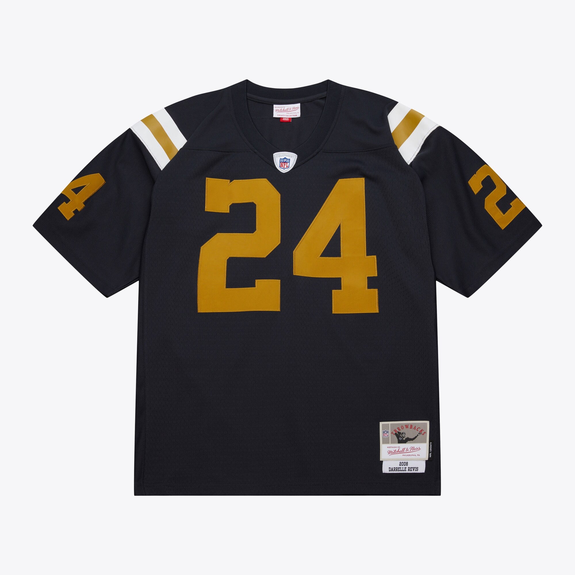 MENS MITCHELL & NESS NFL DARK JERSEY JETS 2008 DARRELLE REVIS