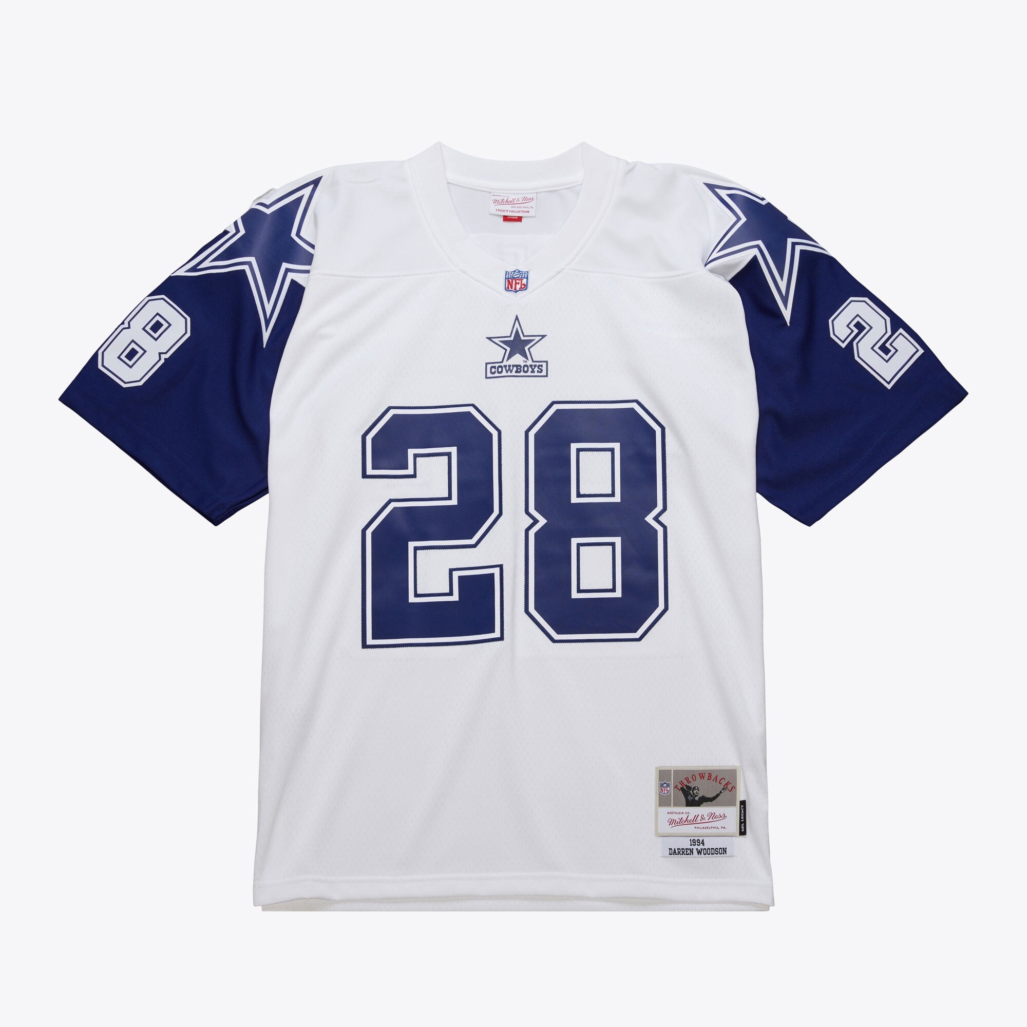 Mens Mitchell & Ness NFL WHITE JERSEY COWBOYS 1994 DARREN WOODSON