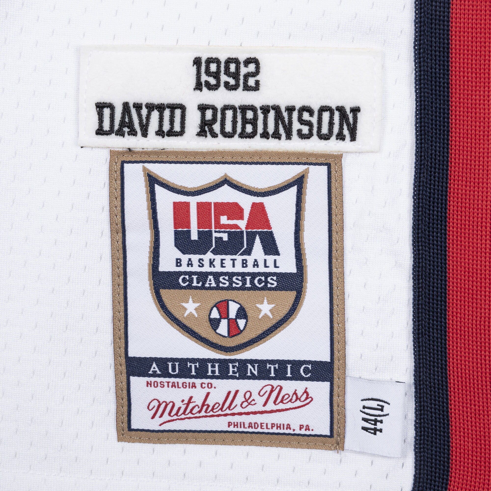 Mens Mitchell & Ness NBA AUTHENTIC JERSEY USA 1992 DAVID ROBINSON
