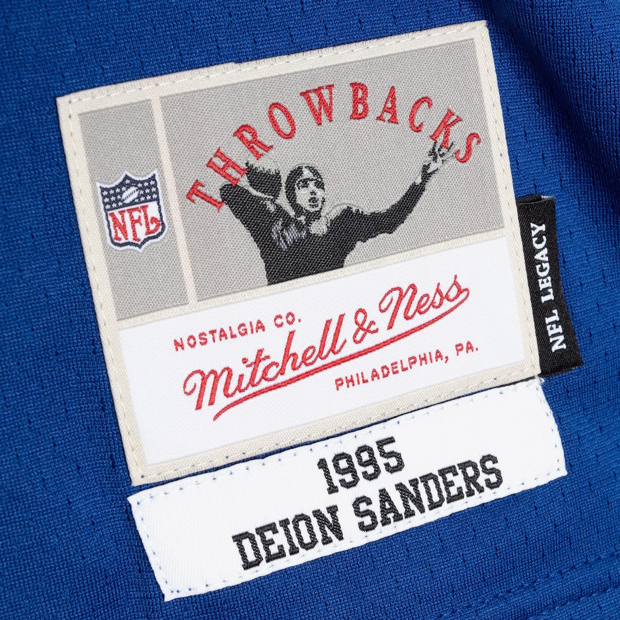 MENS MITCHELL & NESS NFL DARK JERSEY COWBOYS 1995 DEION SANDERS