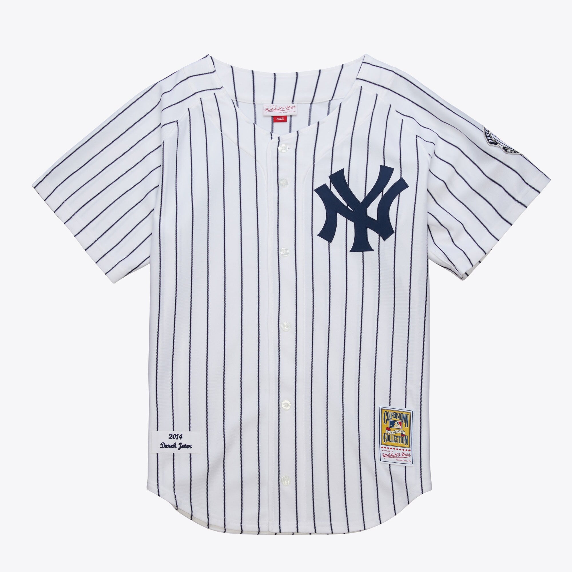Mens Mitchell & Ness MLB WHITE HOME JERSEY YANKEES 2014 DEREK JETER