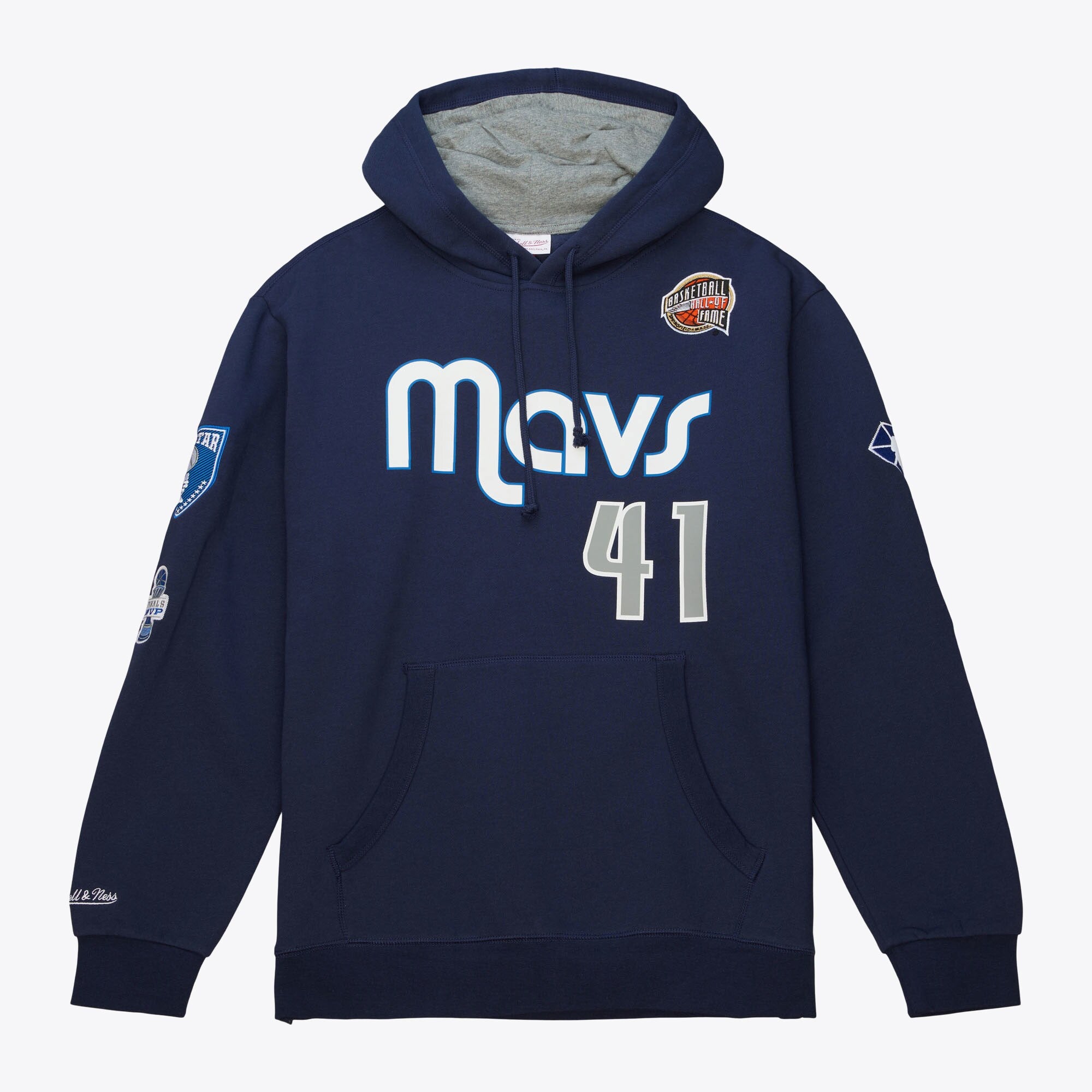 MENS MITCHELL & NESS HOF FLEECE HOODIE MAVERICKS DIRK NOWITZKI