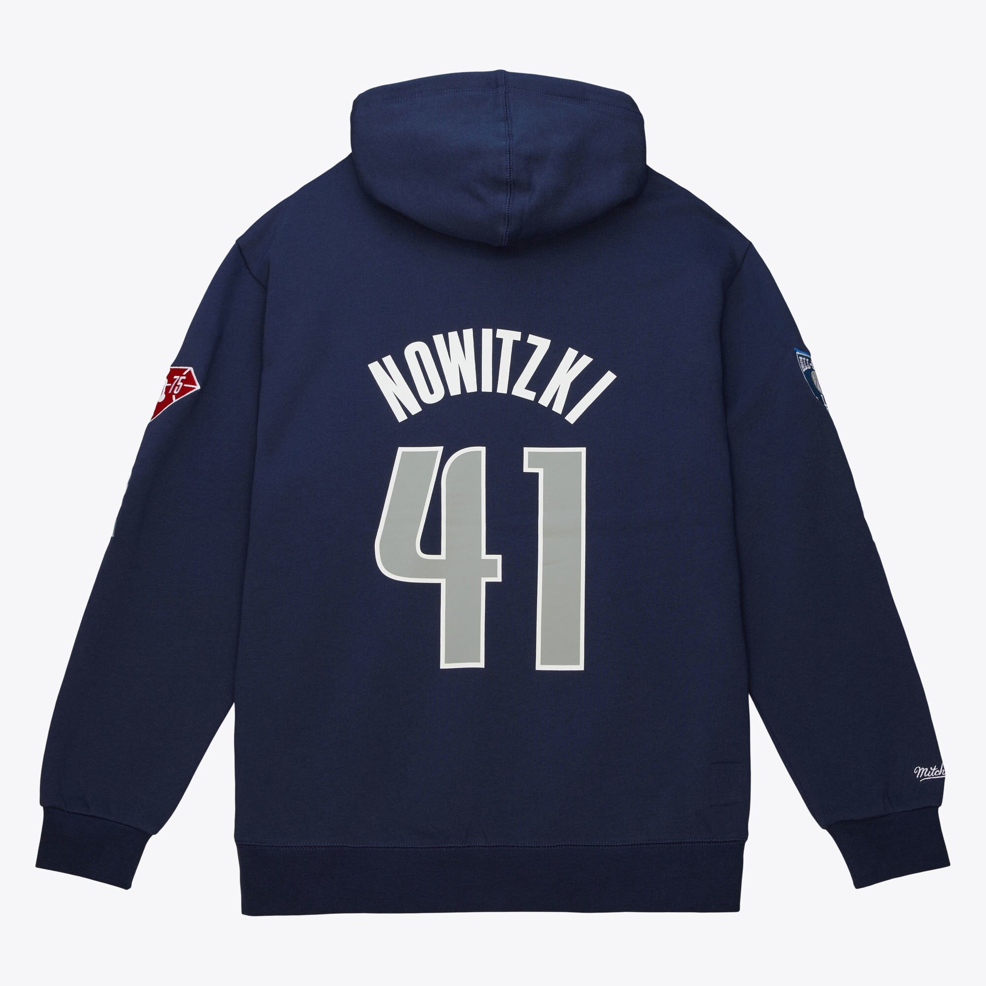 MENS MITCHELL & NESS HOF FLEECE HOODIE MAVERICKS DIRK NOWITZKI