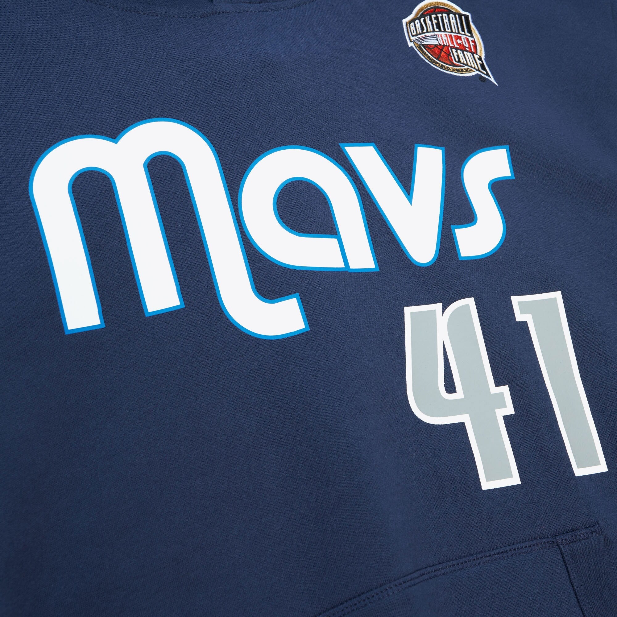 MENS MITCHELL & NESS HOF FLEECE HOODIE MAVERICKS DIRK NOWITZKI