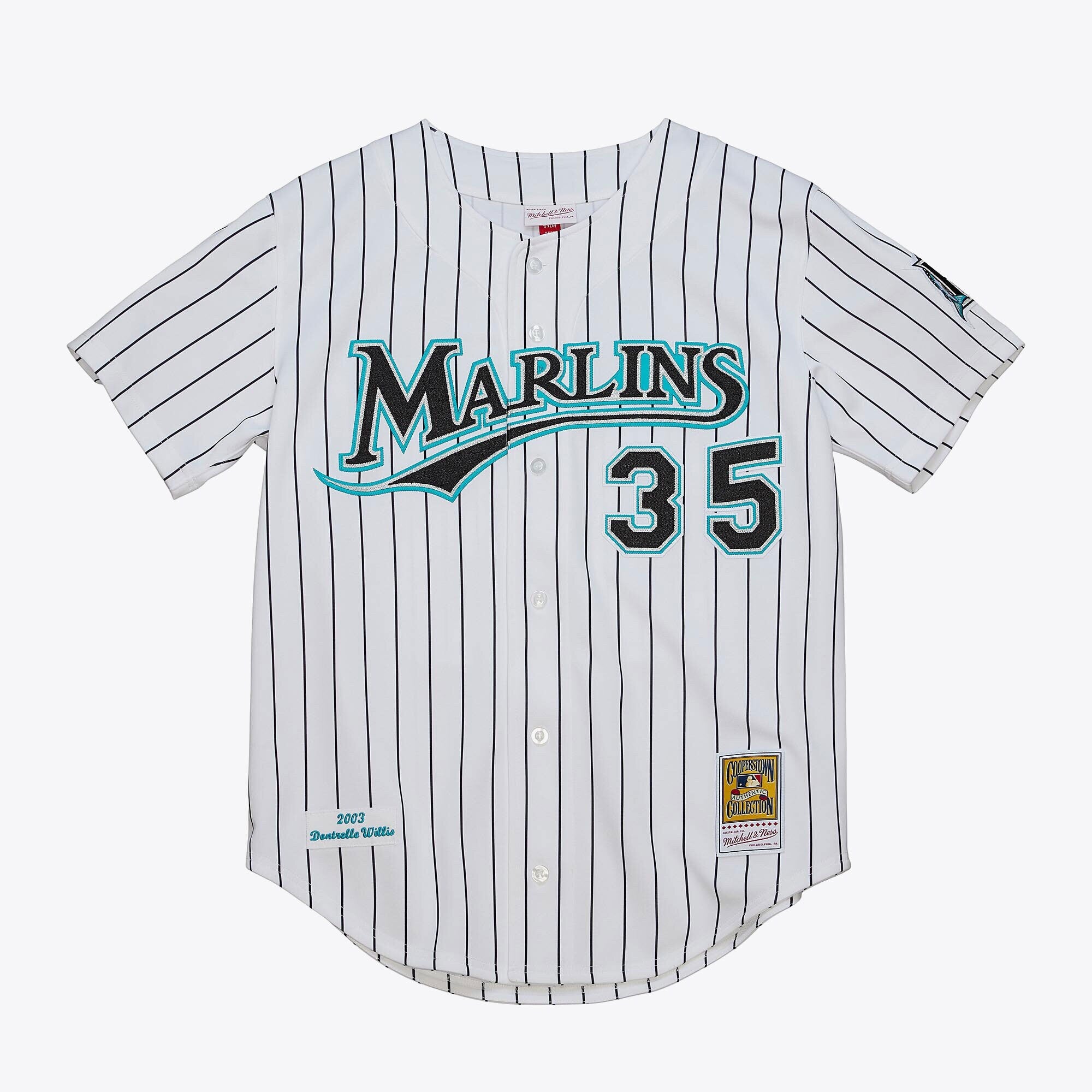 Mens Mitchell & Ness MLB HOME WORLD SERIES JERSEY MARLINS 2003 DONTRELLE WILLIS