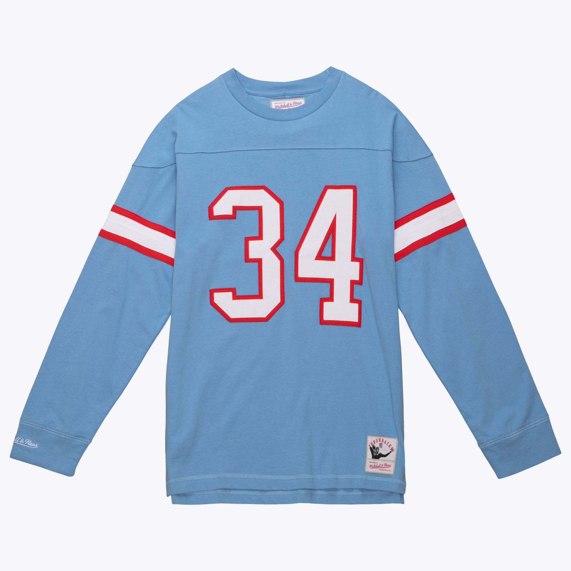Mens Mitchell & Ness NFL N&N LS TEE OILERS 1980 EARL CAMPBELL