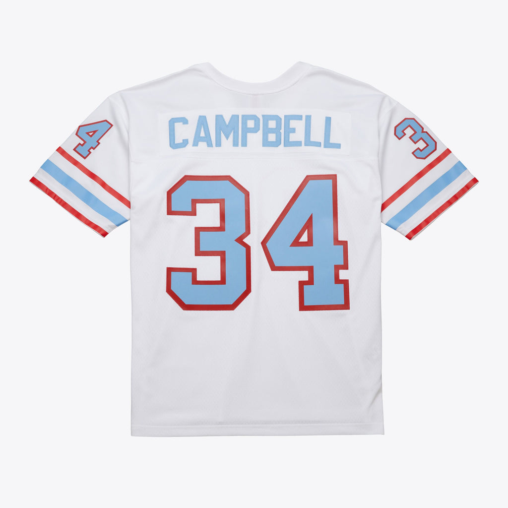 Mens Mitchell & Ness NFL WHITE JERSEY OILERS 1979 EARL CAMPBELL