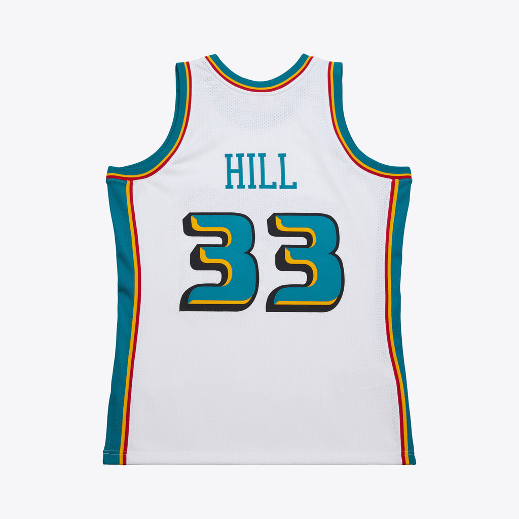 Mens Mitchell & Ness NBA WHITE JERSEY PISTONS 2000 GRANT HILL