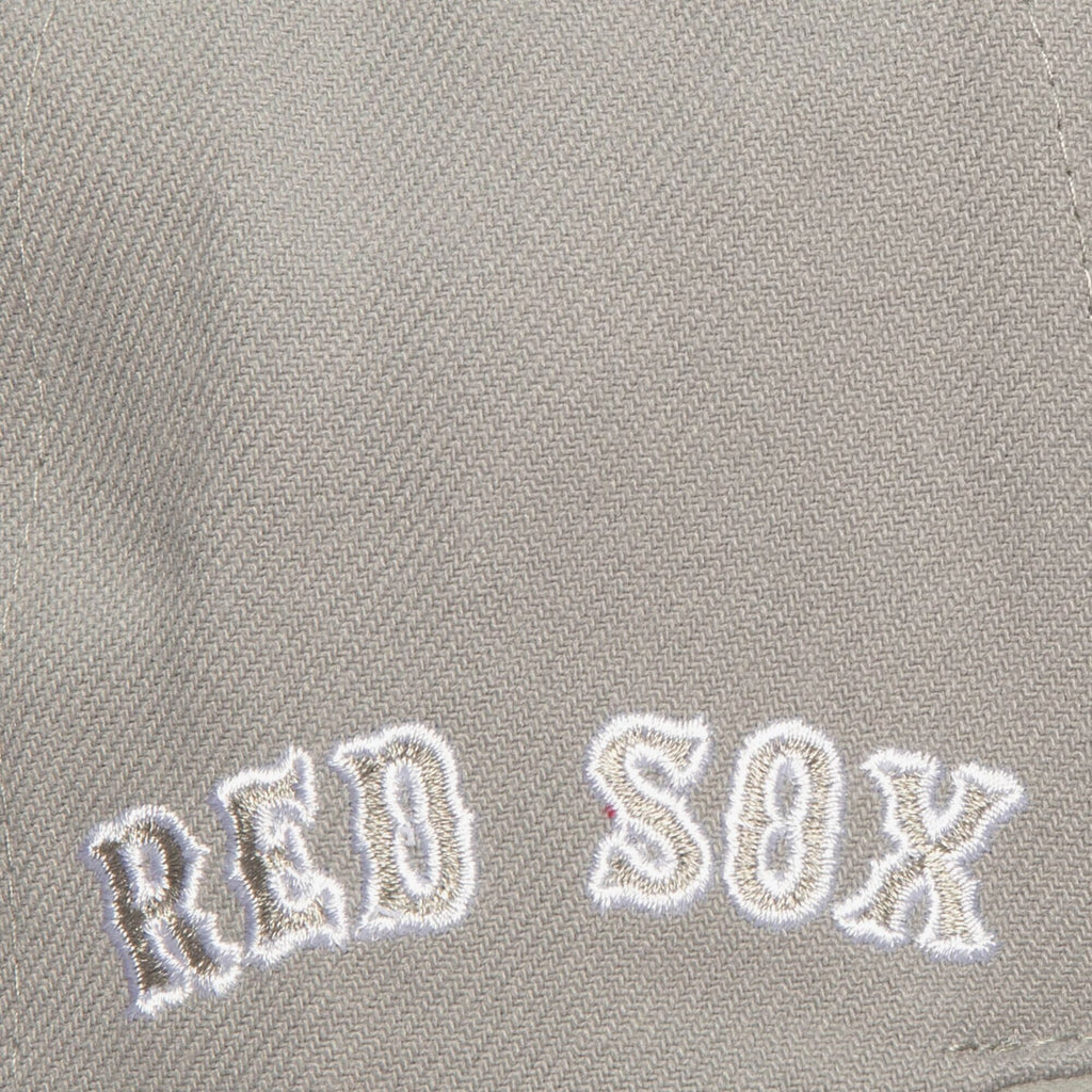 MENS MITCHELL & NESS MLB EVERGREEN GREY WHITE SNAPBACK RED SOX