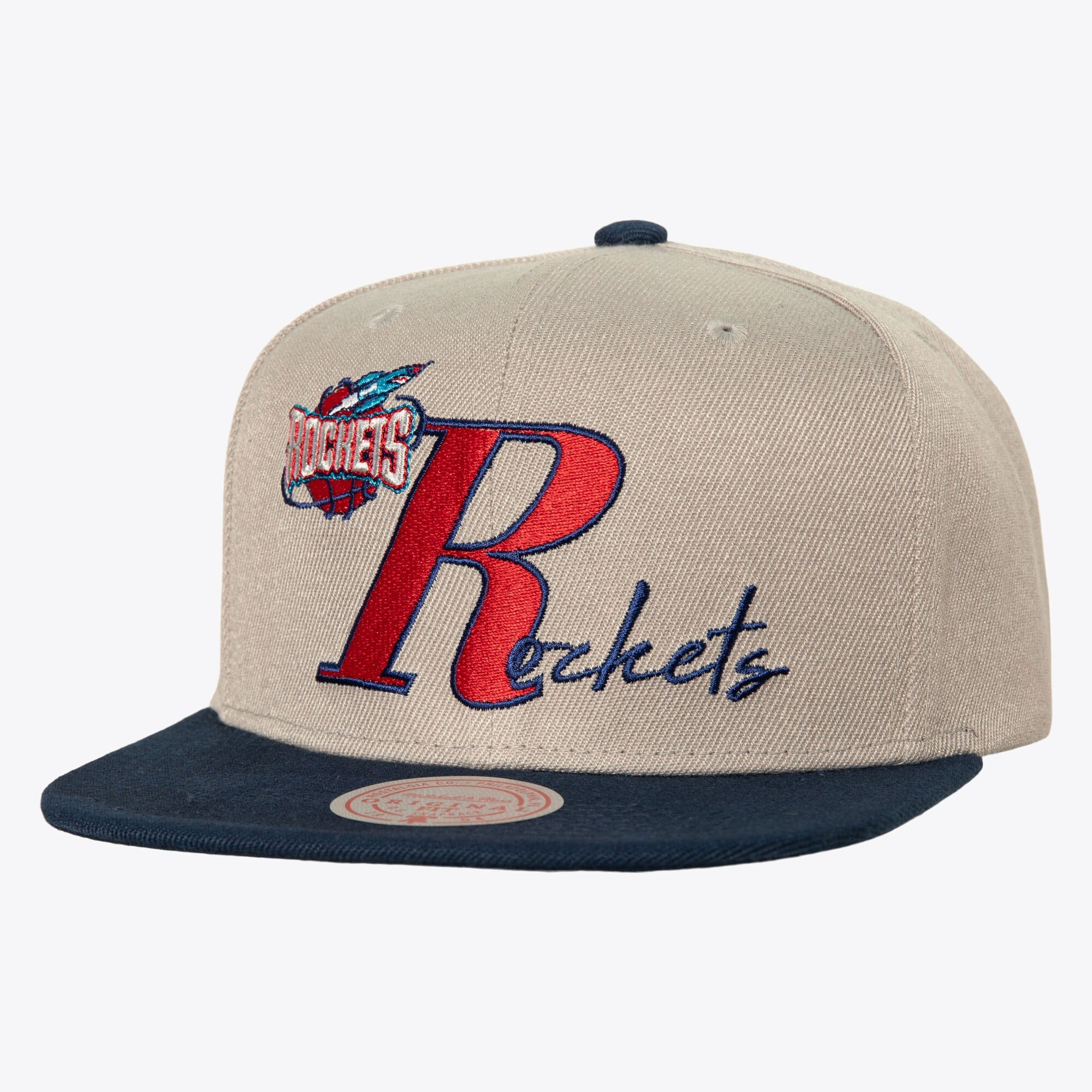 Mens Mitchell & Ness NBA TOP LETTER SNAPBACK HWC ROCKETS