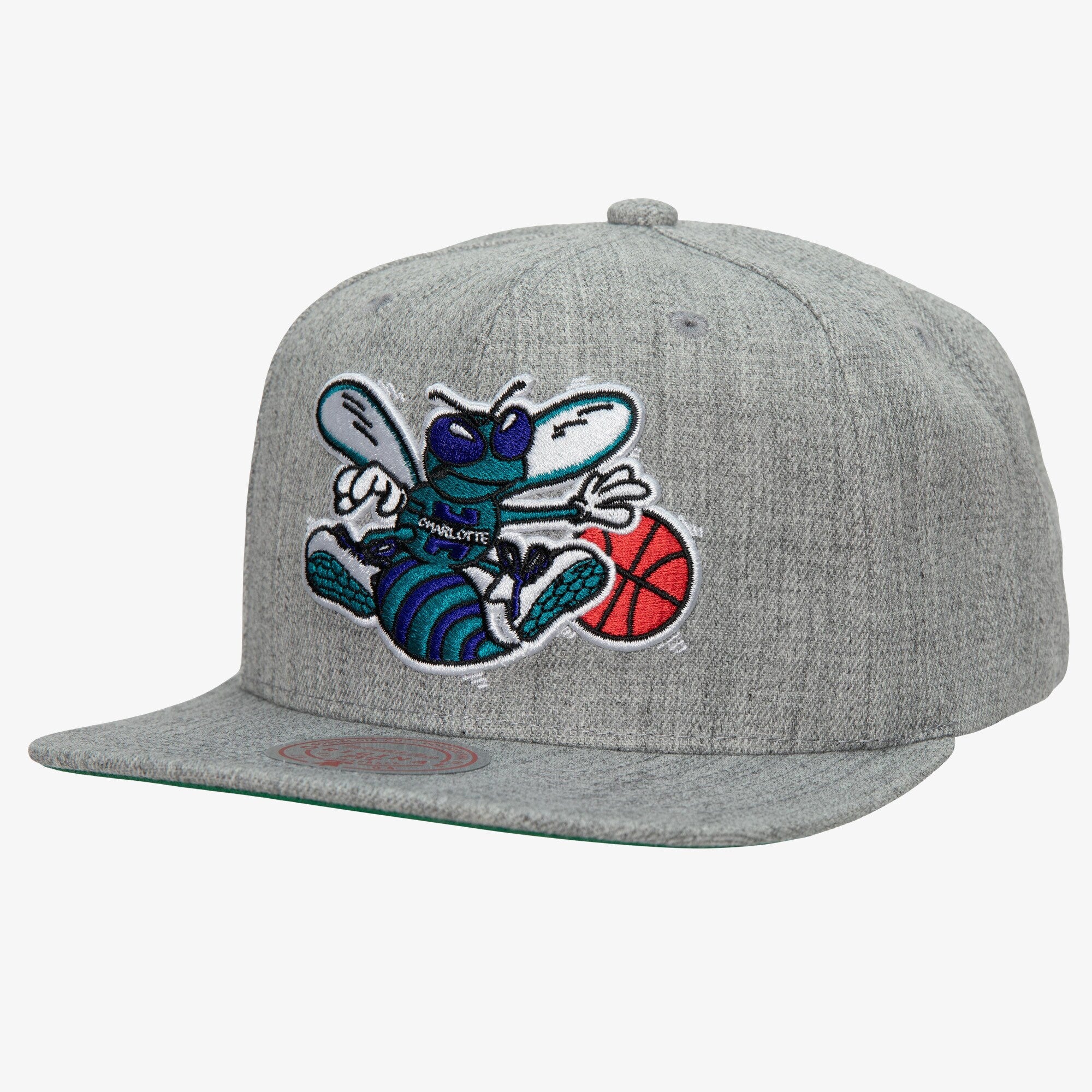 MENS MITCHELL & NESS NBA TEAM HEATHER 2.0 SNAPBACK HORNETS