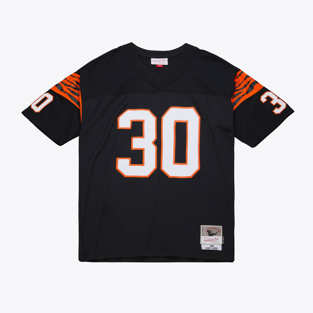 MENS MITCHELL & NESS NFL BLACK JERSEY BENGALS 1988 ICKEY WOODS