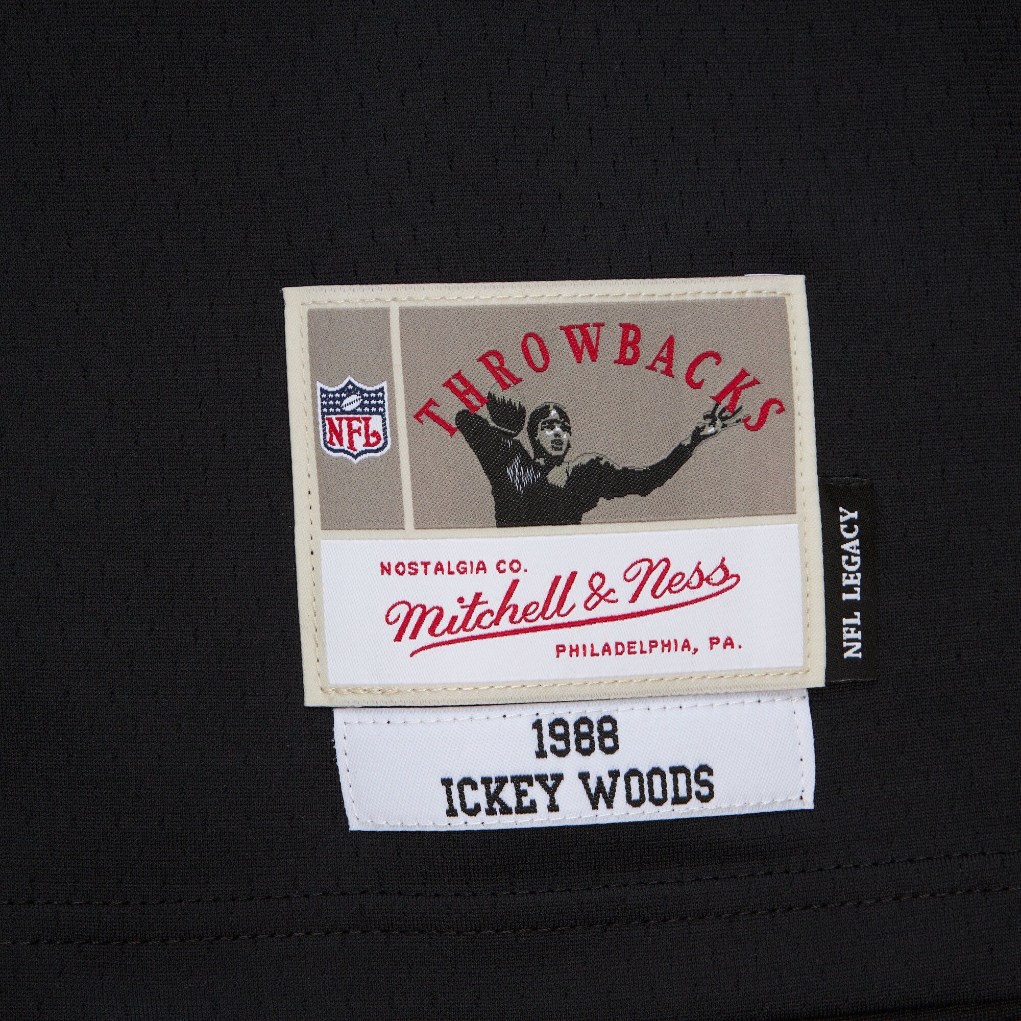 MENS MITCHELL & NESS NFL BLACK JERSEY BENGALS 1988 ICKEY WOODS