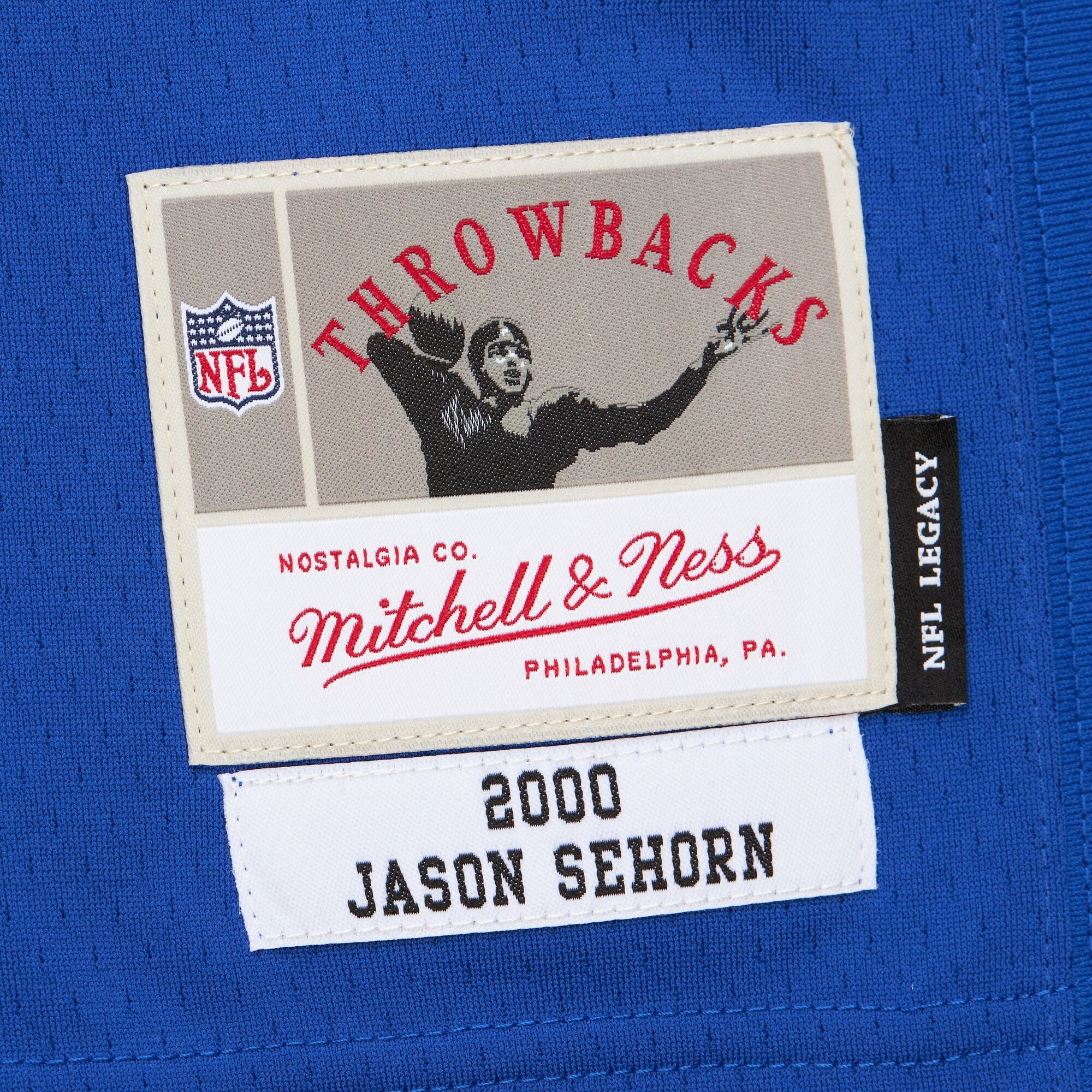 Mens Mitchell & Ness NFL DARK JERSEY GIANTS 2000 JASON SEHORN