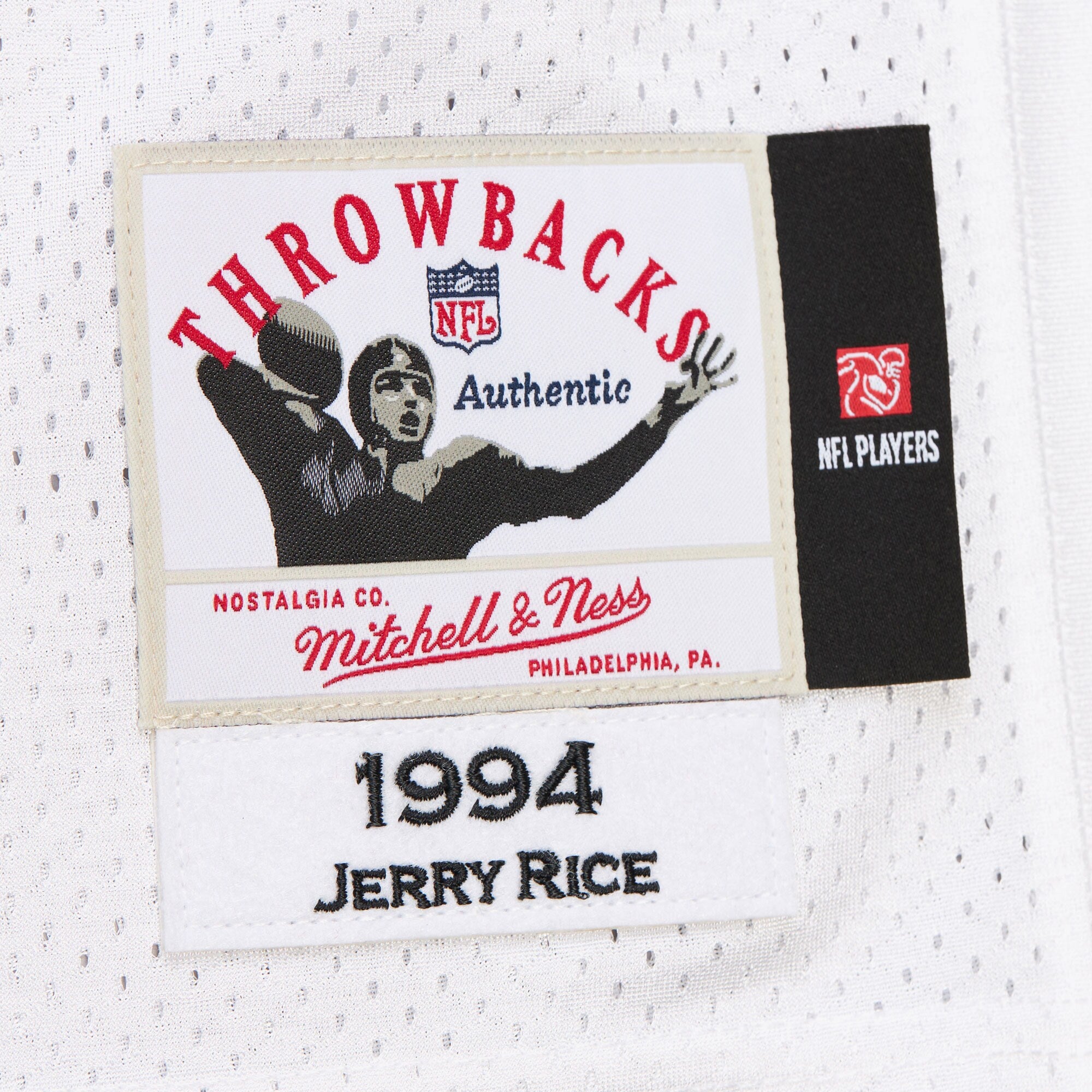 MENS MITCHELL & NESS NFL WHITE JERSEY 49ERS 1994 JERRY RICE