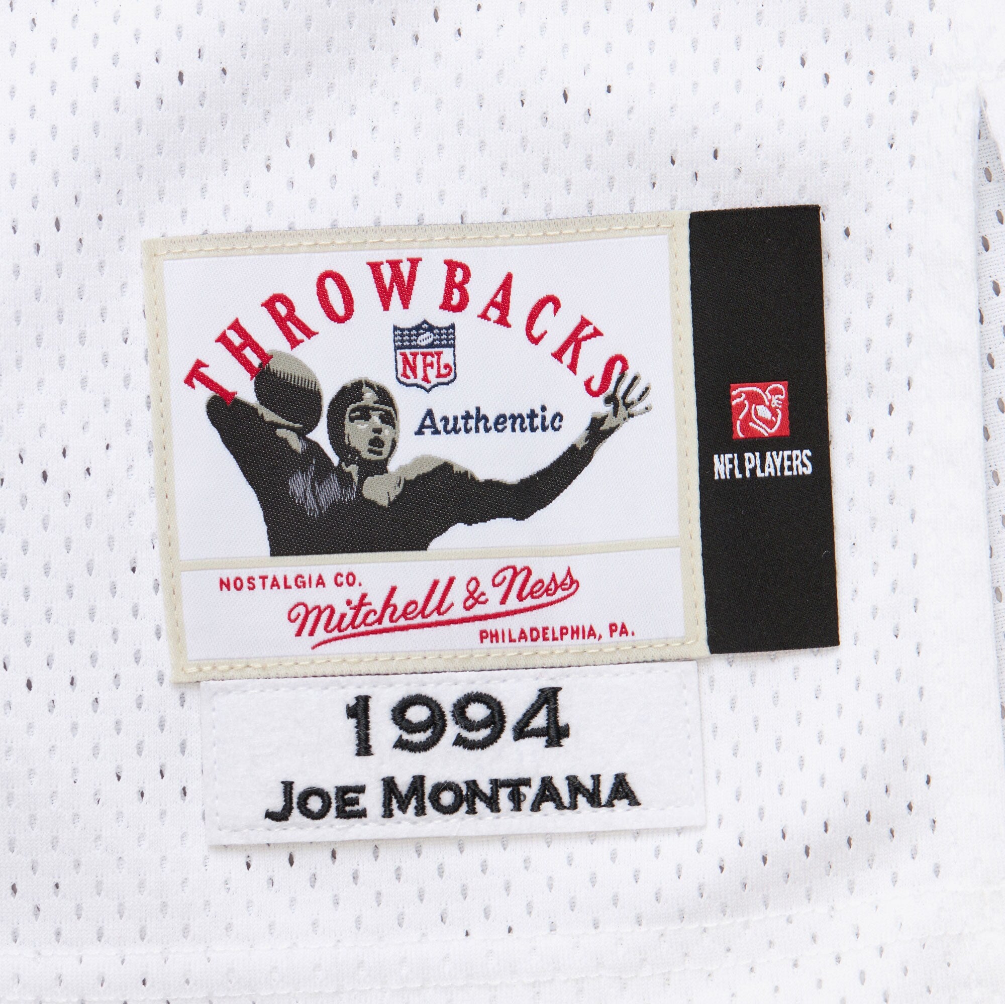 MENS MITCHELL & NESS NFL WHITE JERSEY CHIEFS 1994 JOE MONTANA