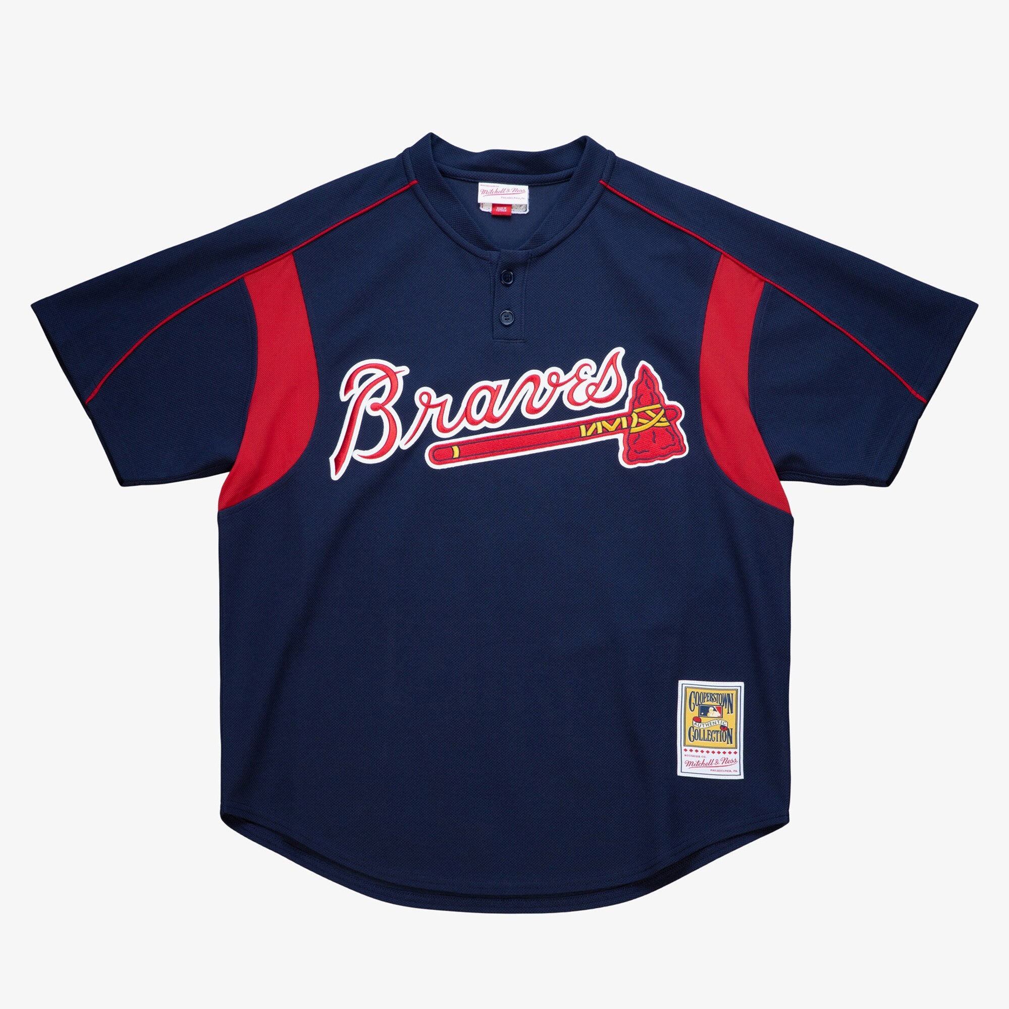 Mens Mitchell & Ness MLB AUTHENTIC BP PRACTICE JERSEY BRAVES 2003 JOHN SMOLTZ