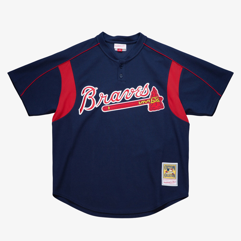 Mens Mitchell & Ness MLB BP JERSEY BRAVES 2003 JOHN SMOLTZ