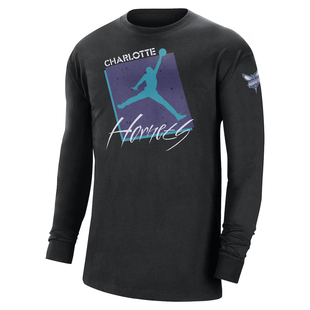 [DZ5555-010] MENS NIKE NBA CHARLOTTE HORNETS COURTSIDE STATEMENT EDITION MAX 90 T-SHIRT
