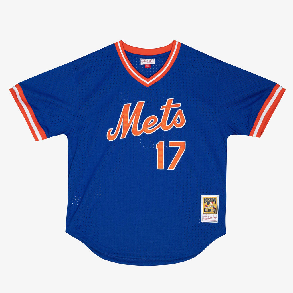 Mens Mitchell & Ness MLB AUTHENTIC BP JERSEY - PULLOVER METS 1986 KEITH HERNANDEZ