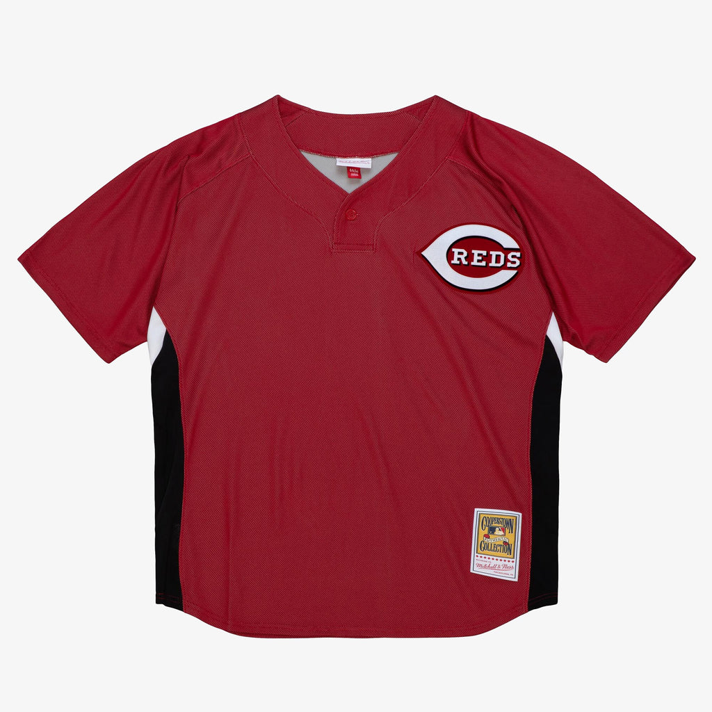 Mens Mitchell & Ness MLB AUTHENTIC BP PULLOVER JERSEY REDS 2007 KEN GRIFFEY JR