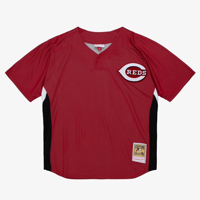 Mens Mitchell & Ness MLB AUTHENTIC BP PULLOVER JERSEY REDS 2007 KEN GRIFFEY JR