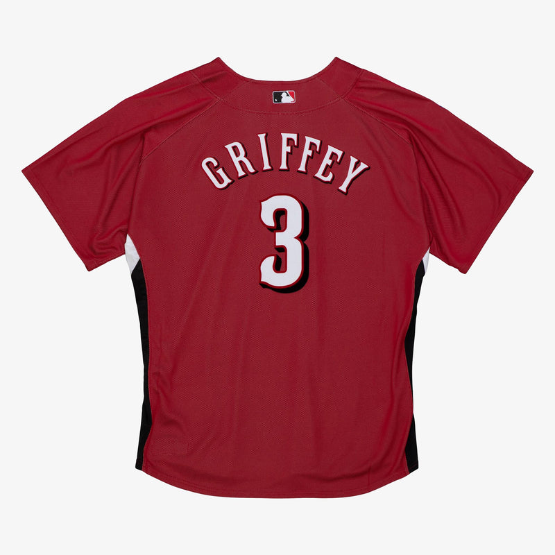 Mens Mitchell & Ness MLB AUTHENTIC BP PULLOVER JERSEY REDS 2007 KEN GRIFFEY JR