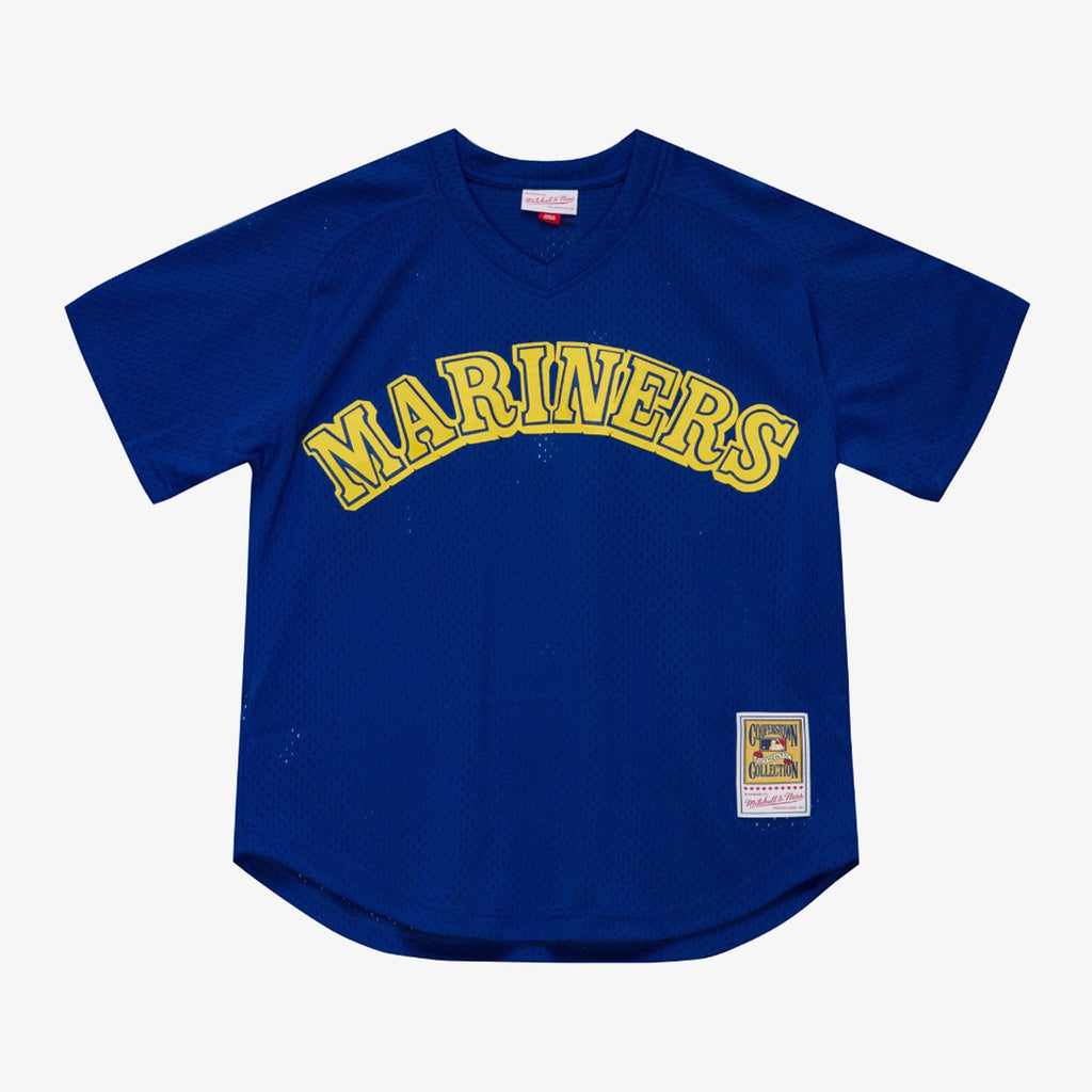 Mens Mitchell & Ness MLB AUTHENTIC BP JERSEY - PULLOVER MARINERS 1991 KEN GRIFFEY JR