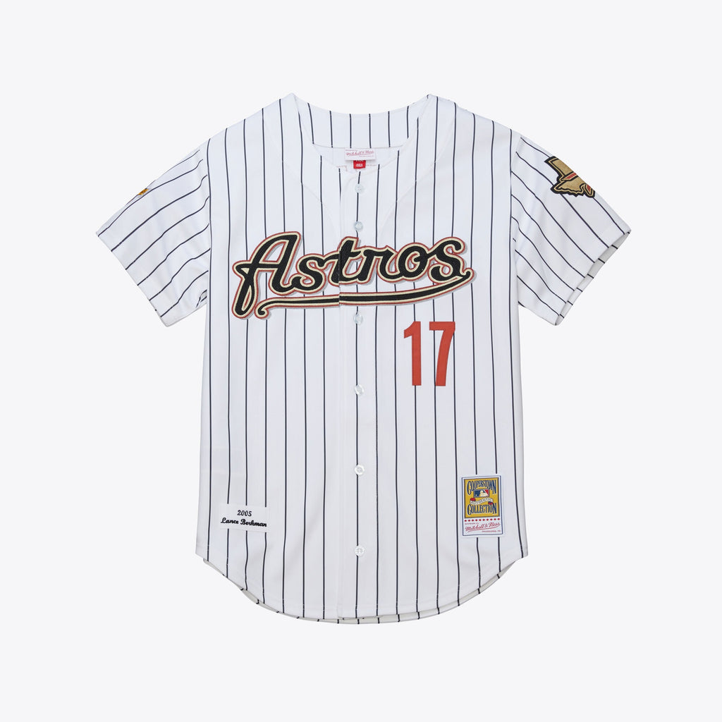 Mens Mitchell & Ness MLB PINSTRIPE JERSEY ASTROS 2005 LANCE BERKMAN