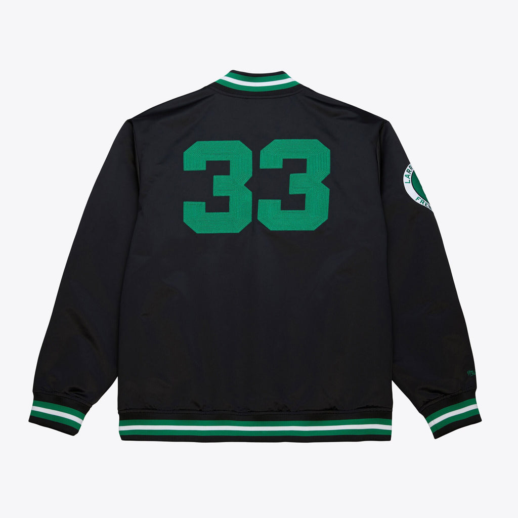 MENS MITCHELL & NESS NBA LEGENDS SATIN JACKET VINTAGE LOGO CELTICS LARRY BIRD