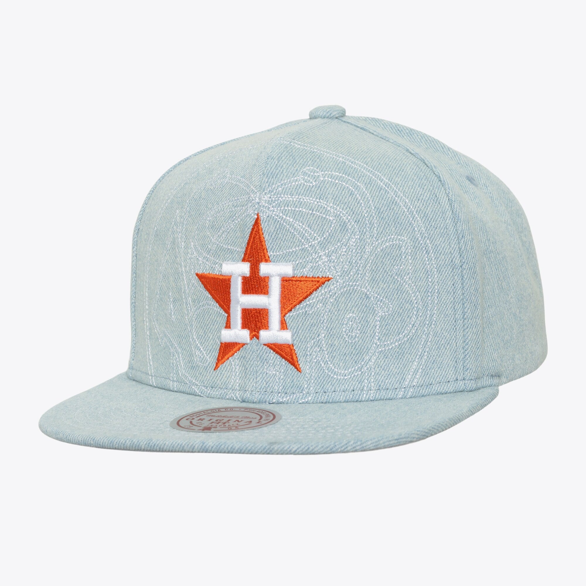 Mens Mitchell & Ness MLB DENIM STITCHER SNAPBACK COOP ASTROS