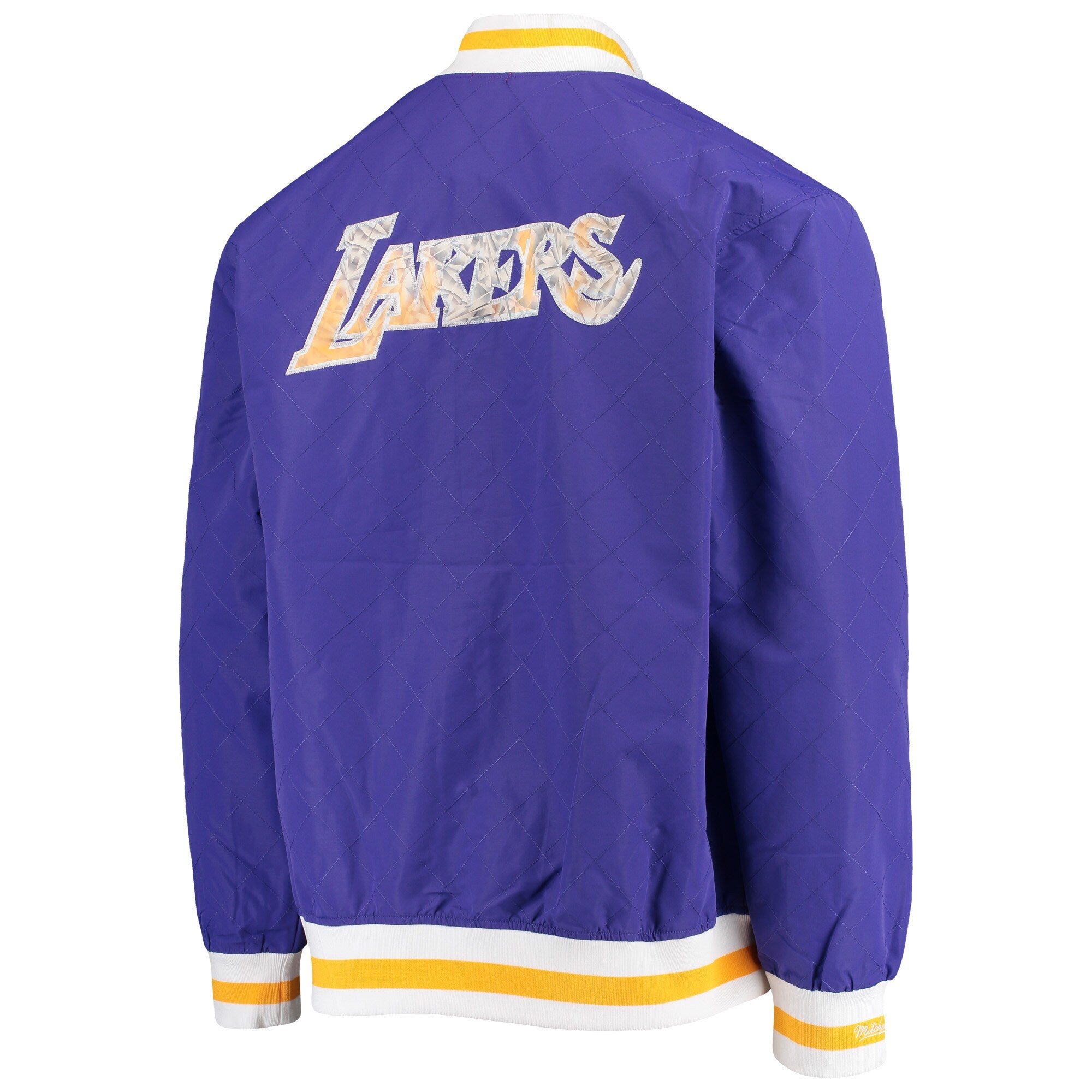 [OJBF1201-LALYYPPPDKPR] MENS MITCHELL & NESS 75TH ANNI WARM UP JACKET LAKERS