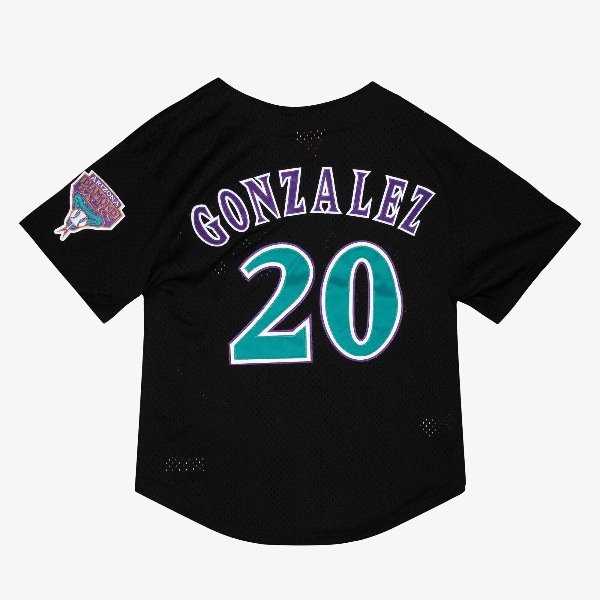 Mens Mitchell & Ness MLB AUTHENTIC BP JERSEY - BUTTON FRONT DIAMONDBACKS 1999 LUIS GONZALEZ
