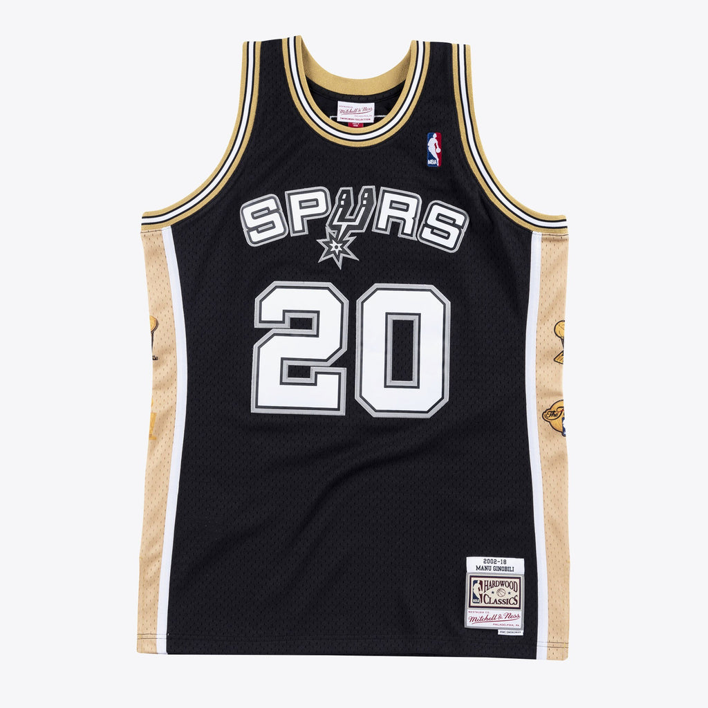Mens Mitchell & Ness NBA SWINGMAN JERSEY SPURS RETIREMENT MANU GINOBILI