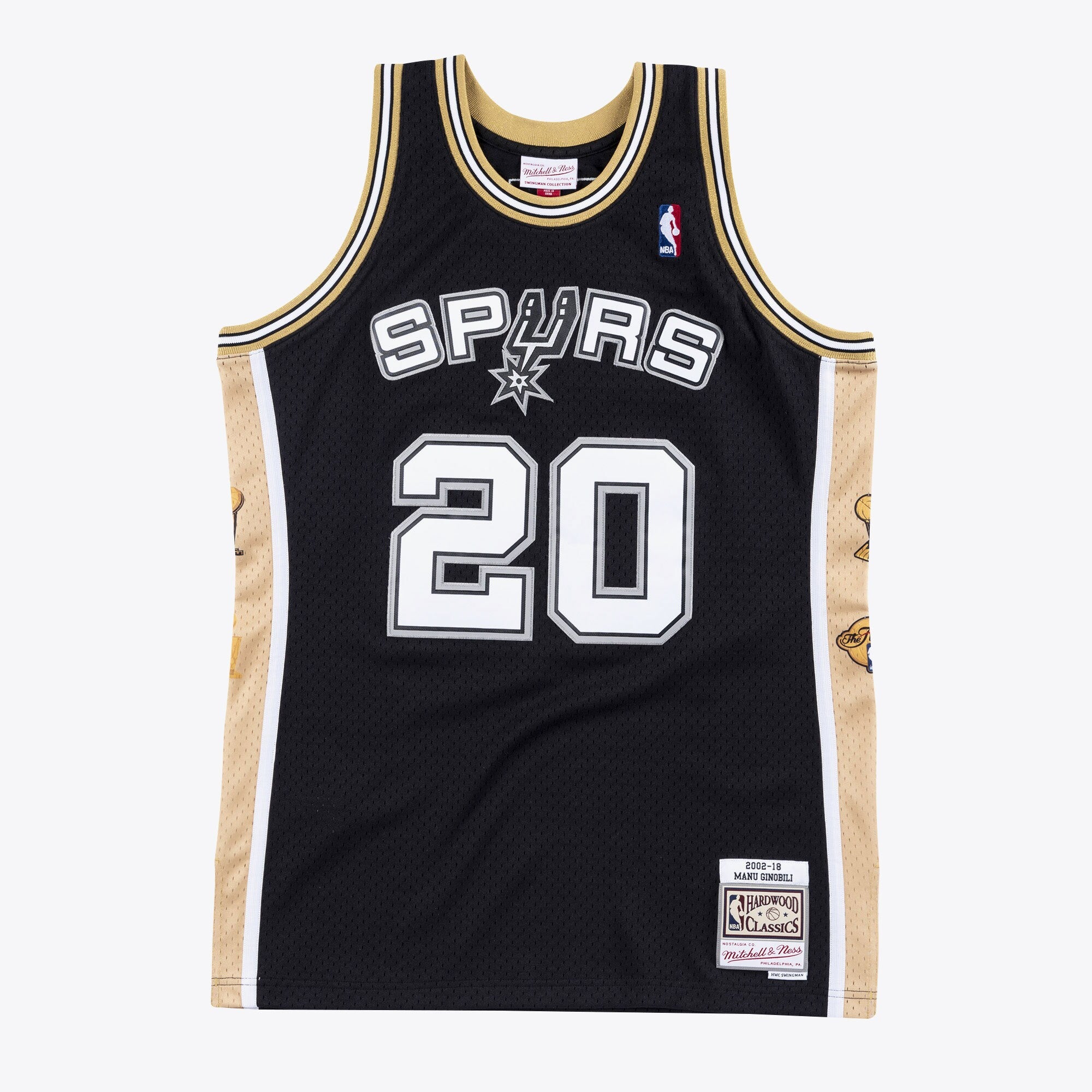 Mens Mitchell & Ness NBA SWINGMAN JERSEY SPURS RETIREMENT MANU GINOBILI