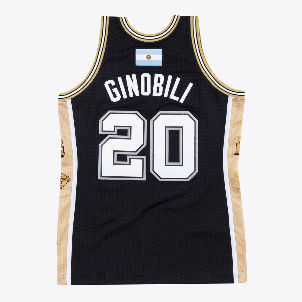 Mens Mitchell & Ness NBA SWINGMAN JERSEY SPURS RETIREMENT MANU GINOBILI