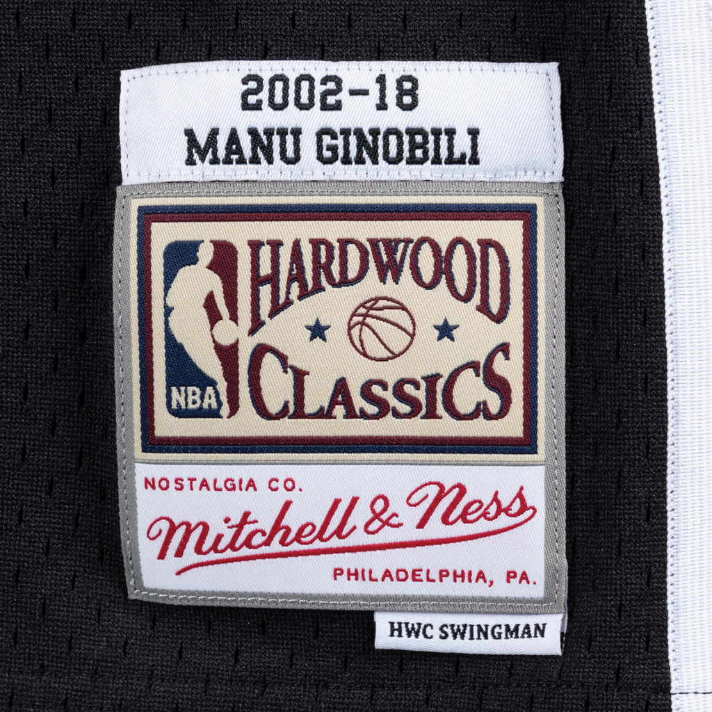 Mens Mitchell & Ness NBA SWINGMAN JERSEY SPURS RETIREMENT MANU GINOBILI