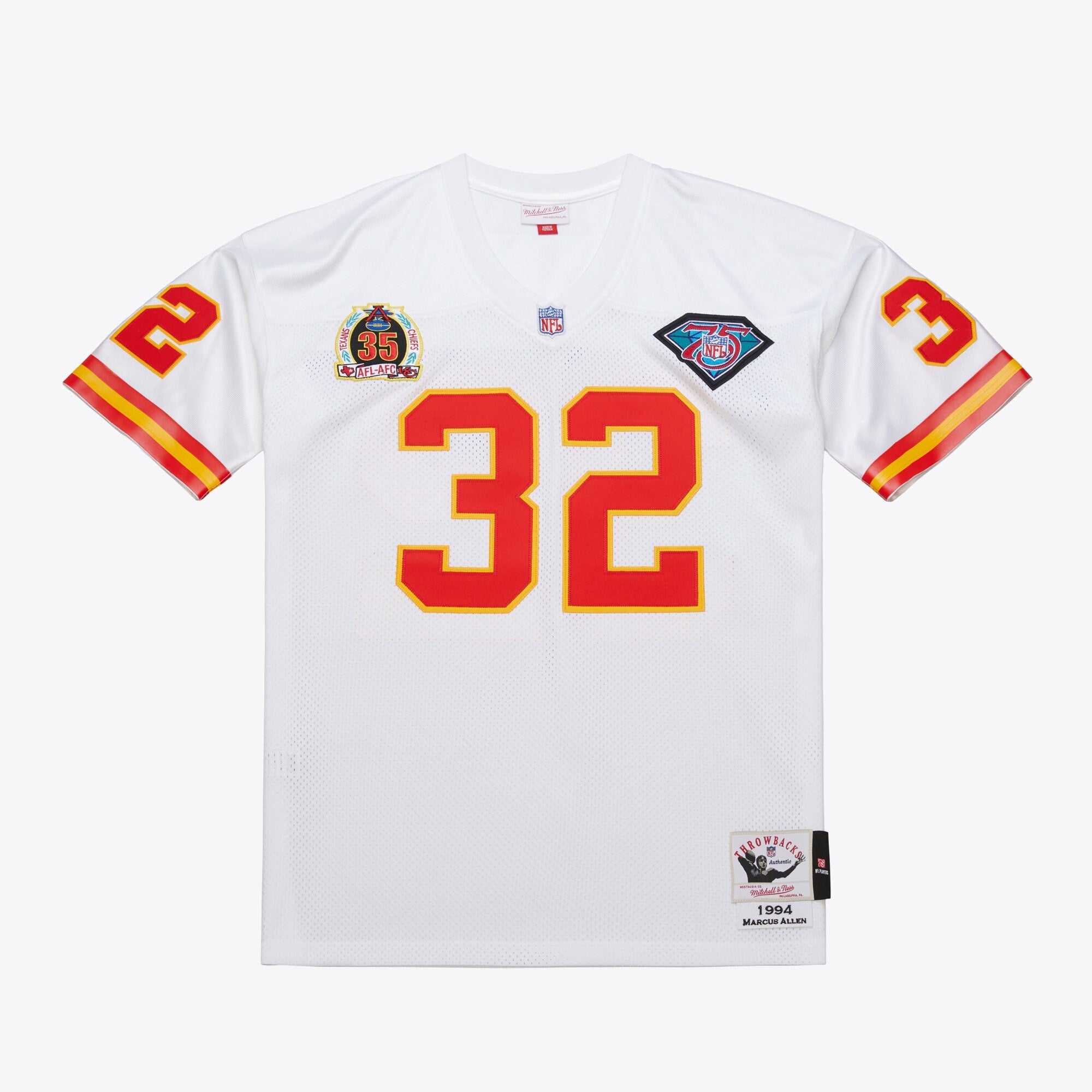 MENS MITCHELL & NESS NFL WHITE JERSEY CHIEFS 1994 MARCUS ALLEN