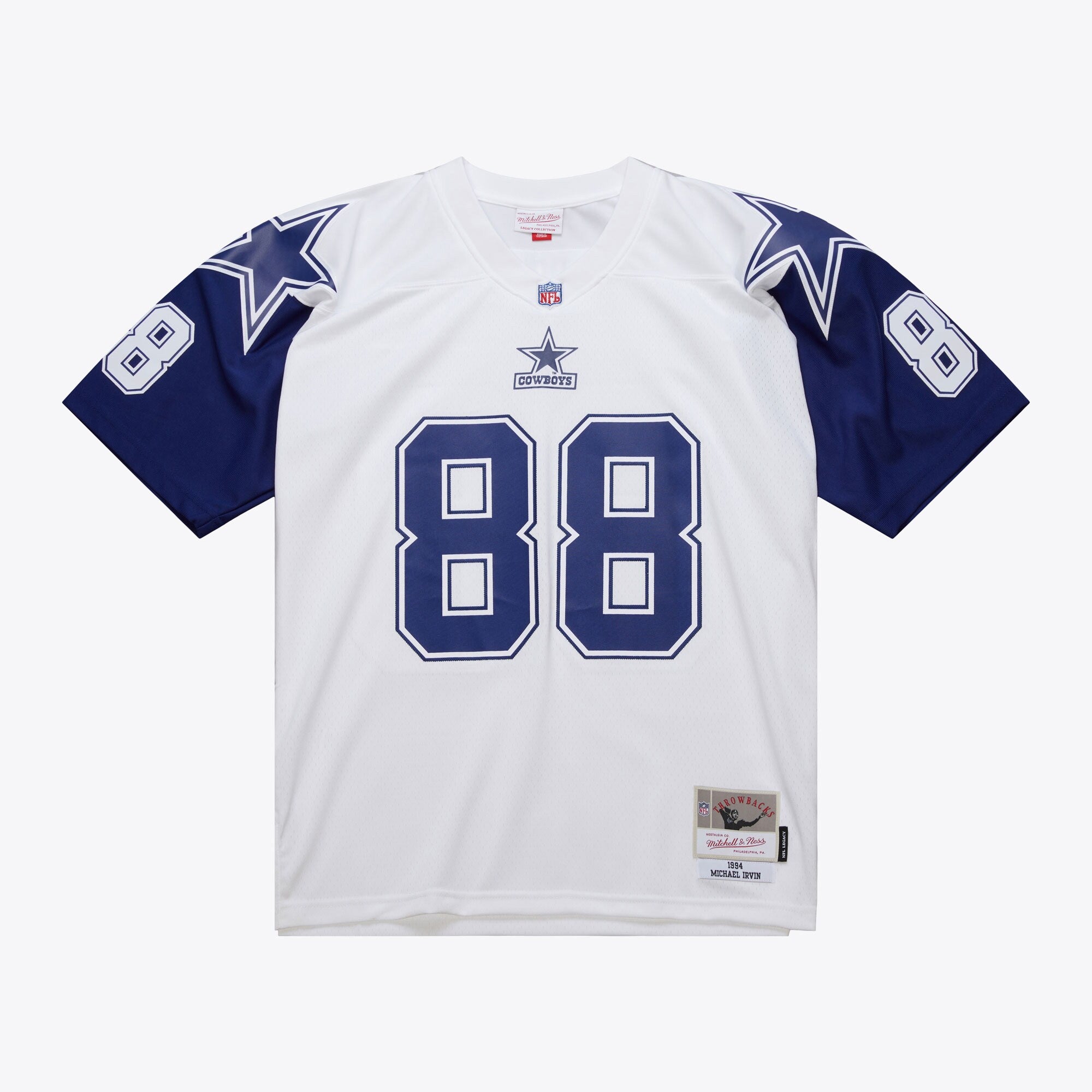 Mens Mitchell & Ness NFL WHITE JERSEY COWBOYS 1994 MICHAEL IRVIN