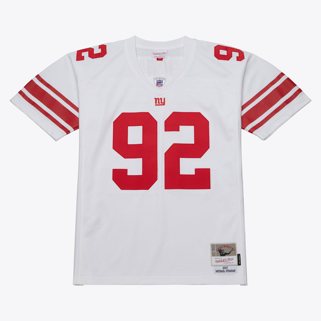 Mens Mitchell & Ness NFL WHITE JERSEY GIANTS 2007 MICHAEL STRAHAN